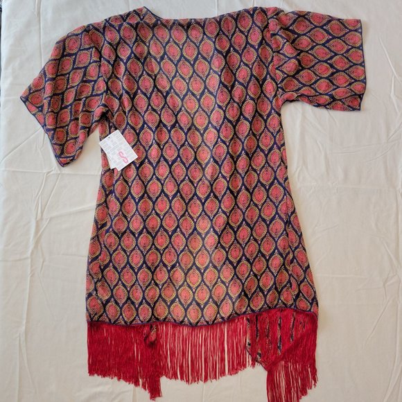 LulaRoe Fringed Monroe Kimono- Small - Picture 2 of 2